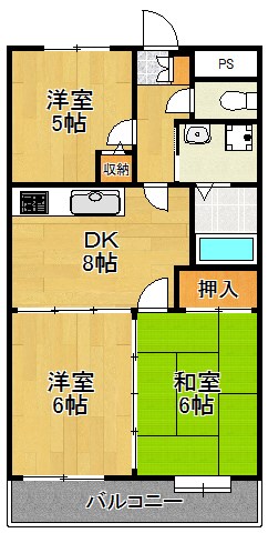 川崎市中原区下沼部のマンションの間取り