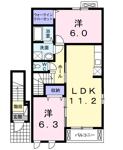 アドーラ木曽川　Vの間取り