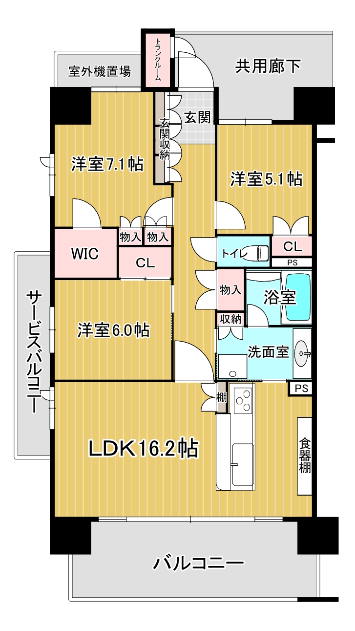 ウェリス萬代橋の間取り