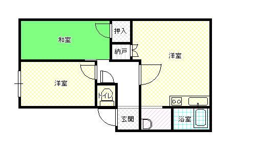 ヴィラ樫IVの間取り