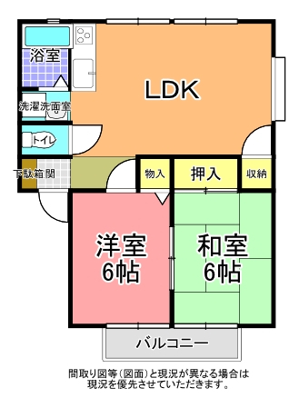 サンビレッジ笠原　Ｅ棟の間取り