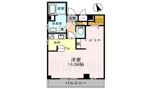 堺市西区浜寺石津町西のマンションの間取り