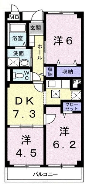 名古屋市守山区泉が丘のマンションの間取り