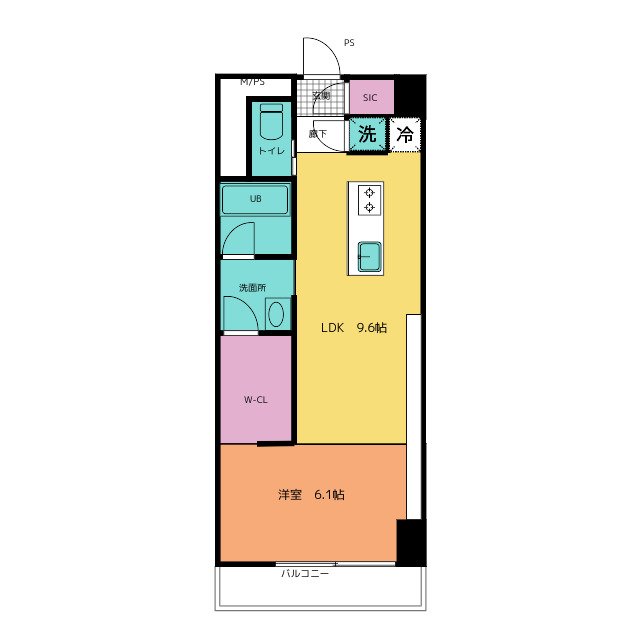 ＳＫ　ＢＵＩＬＤＩＮＧ－９０１の間取り