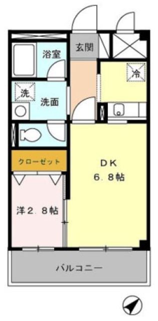 川越市大字大袋新田のマンションの間取り