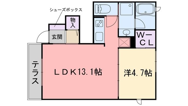 ボワヴェール姪浜の間取り