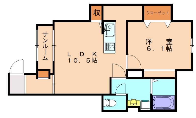 ベルフラワー博多の間取り