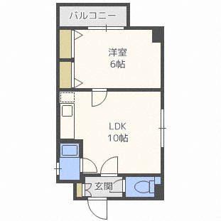 クラウン北１０条の間取り