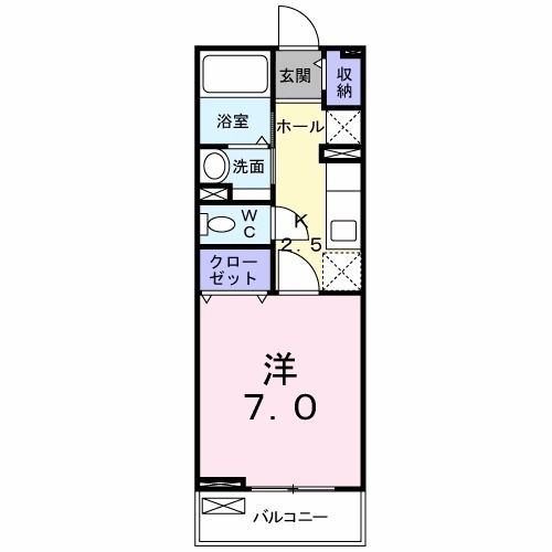 枚方市田口のアパートの間取り