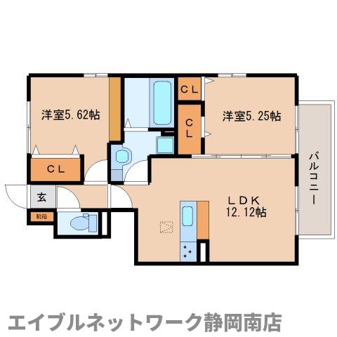 藤枝市志太のアパートの間取り