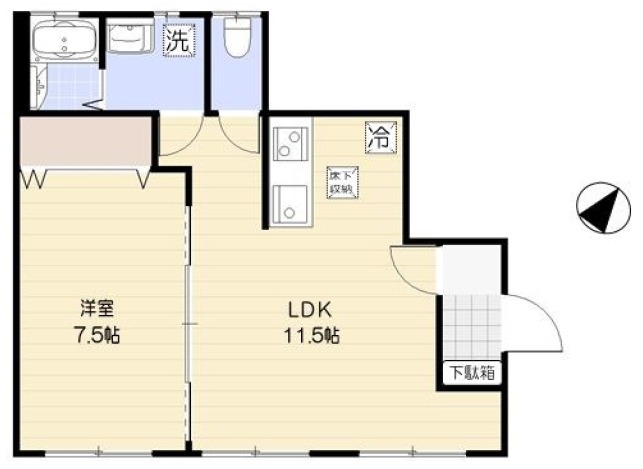 港区三田のマンションの間取り