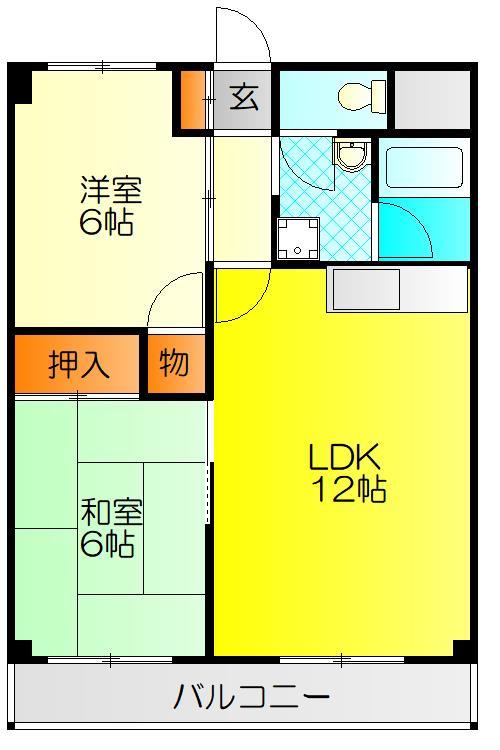 鶴見緑地道端マンションの間取り