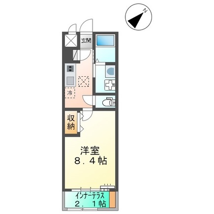 【出雲市小山町のアパートの間取り】