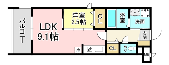 Ｍグランツ戸畑の間取り