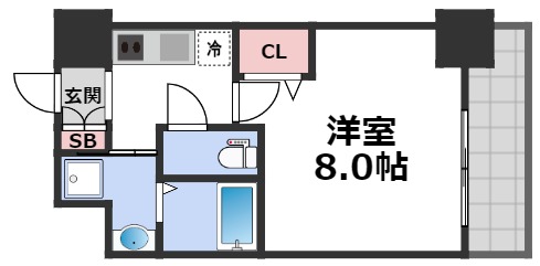 レジュールアッシュ天王寺舟橋の間取り