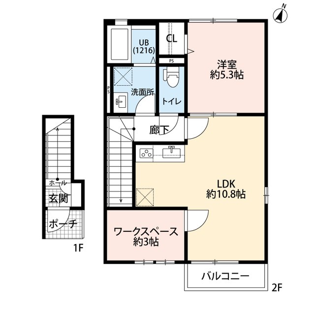 福生市大字熊川のアパートの間取り