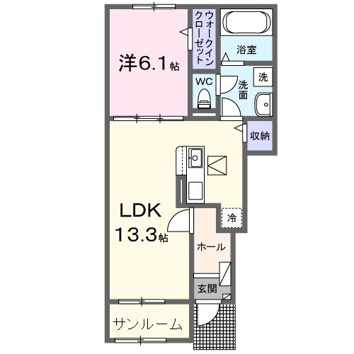 【ラフィネ高茶屋IIの間取り】