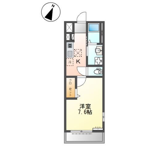 加古川市平岡町新在家のアパートの間取り