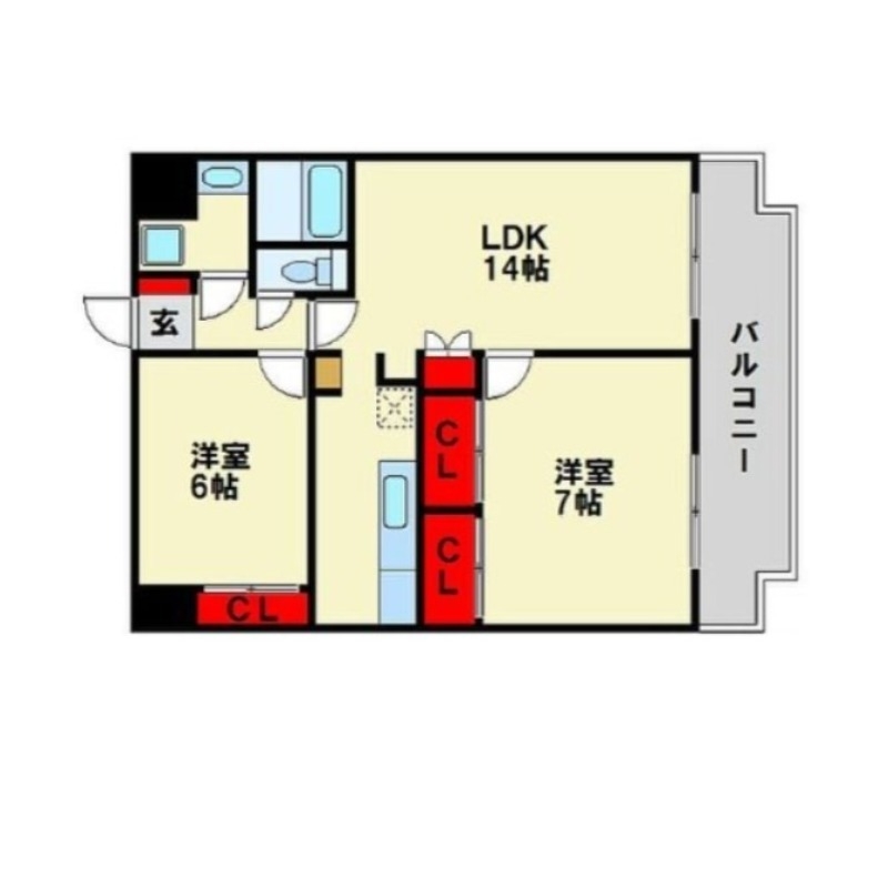 【春日市春日原南町のマンションの間取り】