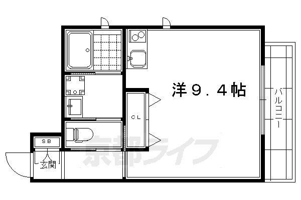 【シャルール・デュ・ボワ二条の間取り】