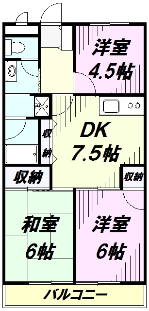 ドミール所沢の間取り