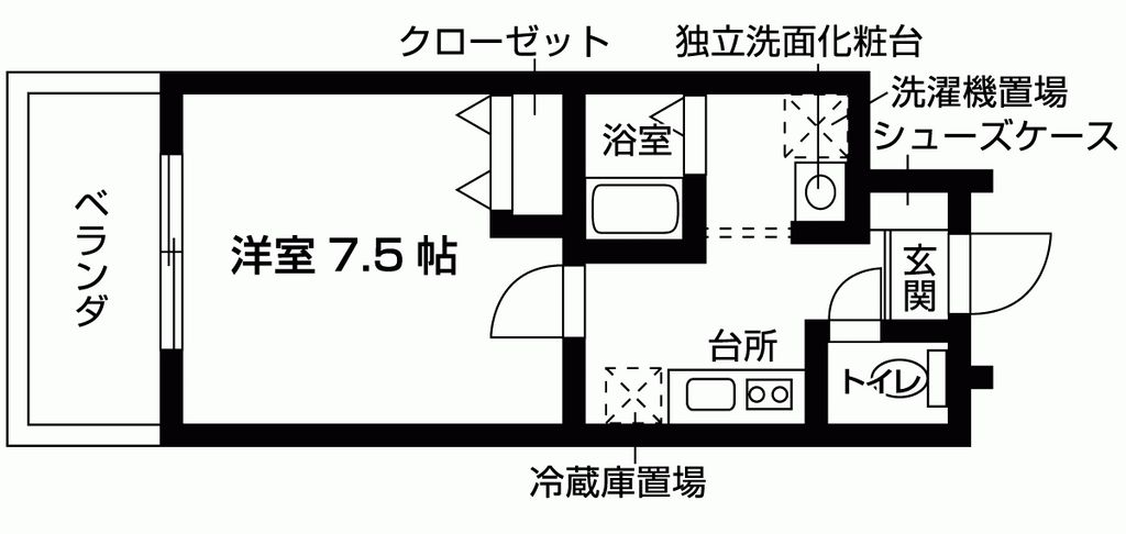 京田辺市興戸和井田のマンションの間取り