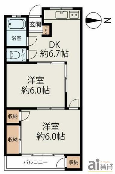 東村山市本町のマンションの間取り