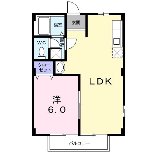 松阪市大口町のアパートの間取り