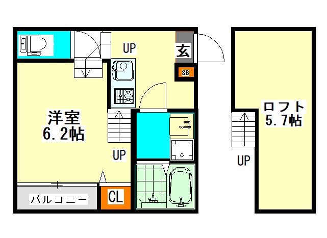 名古屋市千種区今池のアパートの間取り