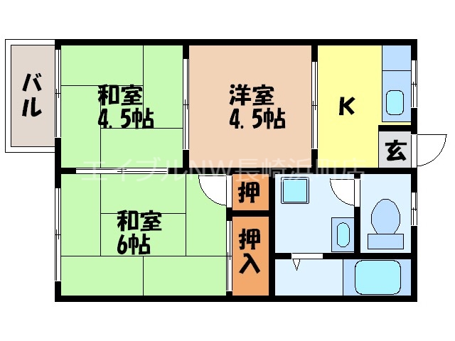 コーポ松山の間取り