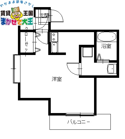 長崎市樺島町のマンションの間取り