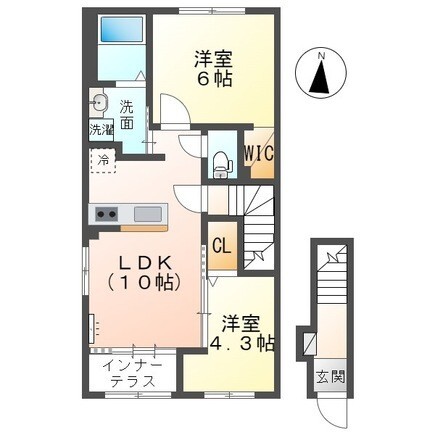 稲沢市一色中屋敷町新築アパートIII期の間取り