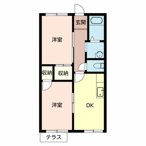 小野市王子町のアパートの間取り