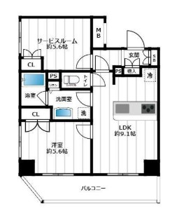 川崎市川崎区大島のマンションの間取り