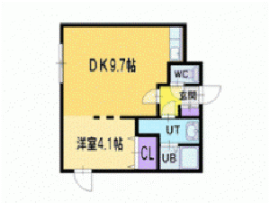 北広島市新富町東のマンションの間取り