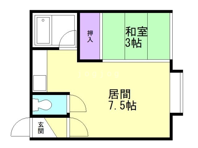 札幌市北区あいの里四条のアパートの間取り