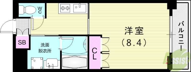 ベルファース尼崎の間取り