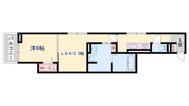 D-PLACE飾磨駅前の間取り