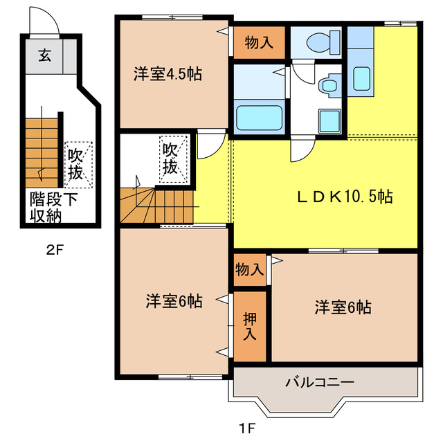 関市倉知のアパートの間取り