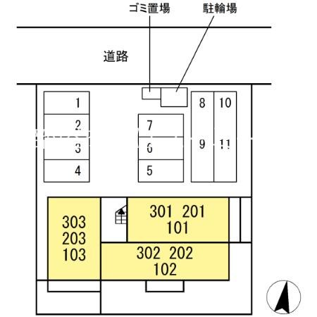 【D-Resena和田の駐車場】