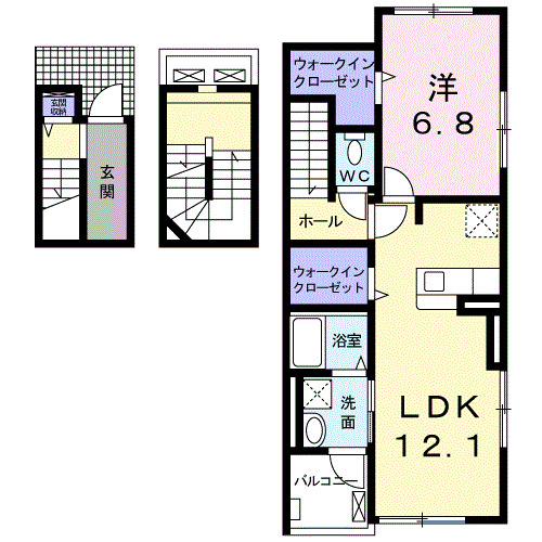 黒川１丁目アパートの間取り