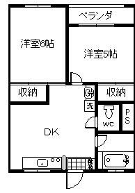 市川市湊のマンションの間取り