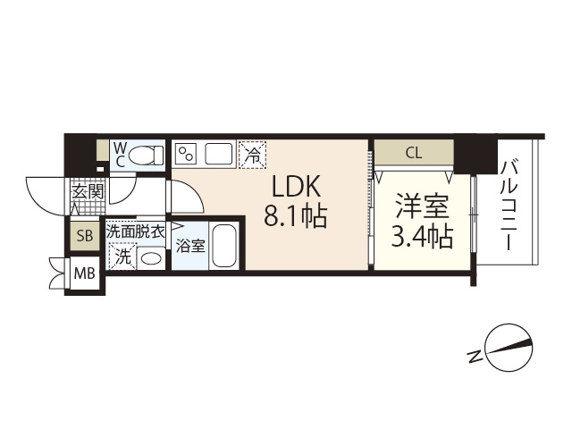 広島市西区天満町のマンションの間取り