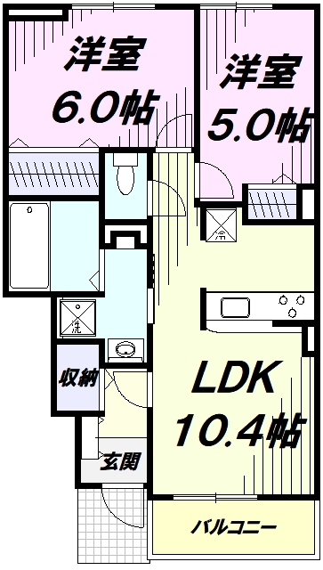 メゾン　カネコの間取り