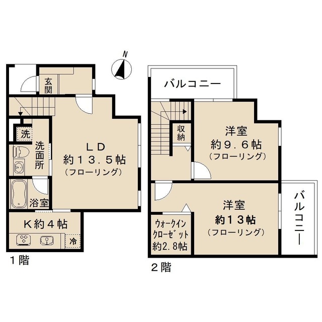 【Ｗ　ｔｅｒｒａｃｅの間取り】