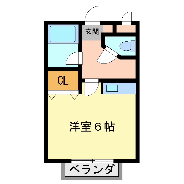 小松島市横須町のアパートの間取り