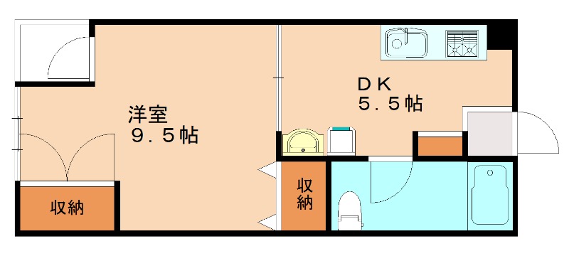 北九州市小倉北区昭和町のマンションの間取り