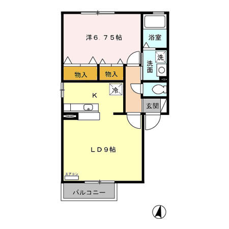 エスポワールＨＡＭＡＮＯ　Ａ／Ｂの間取り