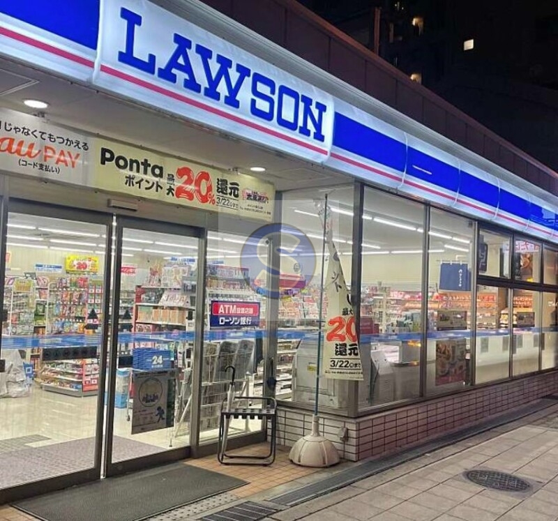 コンビニ　ローソン上町店（コンビニ）まで388m