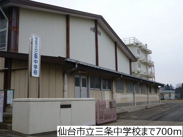 中学校　仙台市立三条中学校（中学校）まで700m
